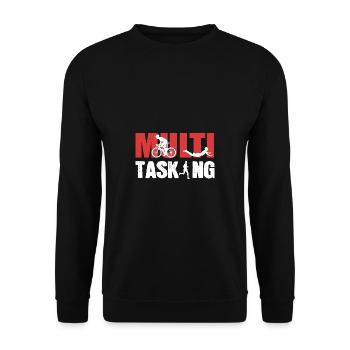 Multitasking Cyclist Poison - Unisex Sweatshirt - black - Front - Alina (178cm) & Michal (187cm)