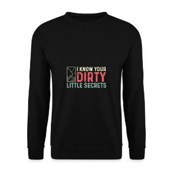 Kleine schmutzige Geheimnisse Joker Geschenk - Unisex Pullover - Schwarz - Vorne - Alina (178cm) & Michal (187cm)