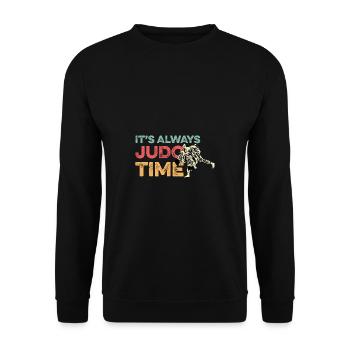 Judo time martial arts students poison - Unisex Sweatshirt - black - Front - Alina (178cm) & Michal (187cm)