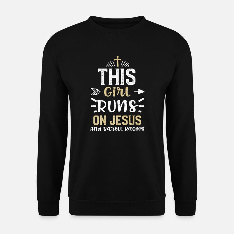 This Girl Runs On Jesus And Bare... - Unisex Pullover - Schwarz