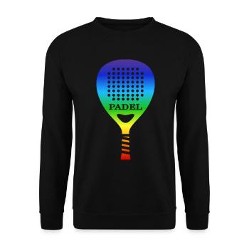 Padel PADELTENNIS-rainbow padelspieler - Unisex Pullover - Schwarz - Vorne - Alina (178cm) & Michal (187cm)