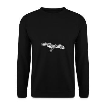 Faucon volant élégant - Sweat-shirt Unisexe - noir - Devant - Alina (178cm) & Michal (187cm)