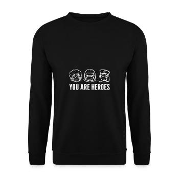 You are Heroes Nurse Poison - Unisex Sweatshirt - black - Front - Alina (178cm) & Michal (187cm)