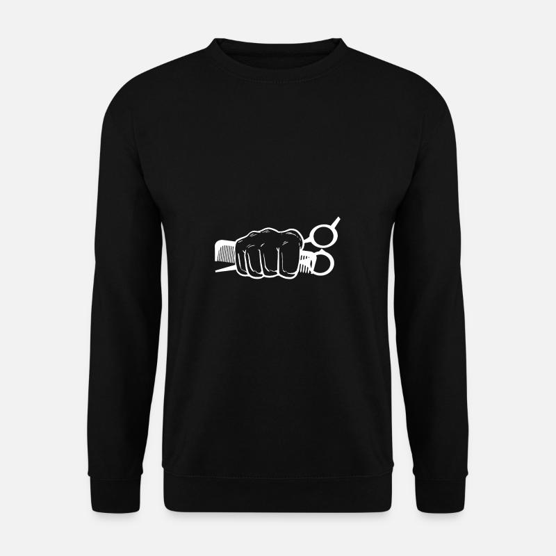 Friseurfaust Hipster Geschenk - Unisex Pullover - Schwarz