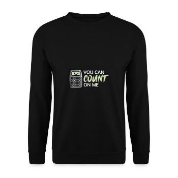 Auf mich verlassen Buchhalter Gift - Unisex Pullover - Schwarz - Vorne - Alina (178cm) & Michal (187cm)