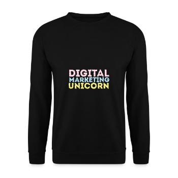 Unicorn Digital Marketing LGBTQ Gift - Unisex Sweatshirt - black - Front - Alina (178cm) & Michal (187cm)