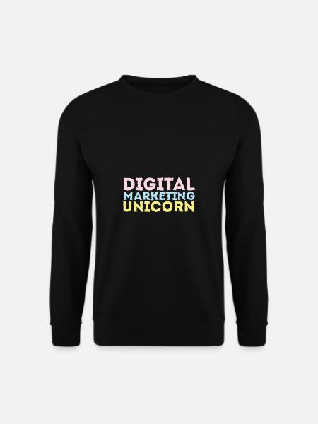 Einhorn digitales Marketing LGBTQ Geschenk - Unisex Pullover - Schwarz
