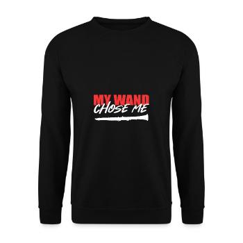 Magic wand chose me instrumentalist Gift - Unisex Sweatshirt - black - Front - Alina (178cm) & Michal (187cm)
