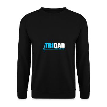 Triathlon papa athlète papa chemise - Sweat-shirt Unisexe - noir - Devant - Alina (178cm) & Michal (187cm)