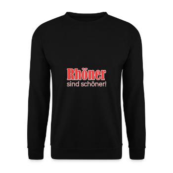 Rhöner sind schöner Franken Hessen Thüringen Rhön - Unisex Pullover - Schwarz - Vorne - Alina (178cm) & Michal (187cm)