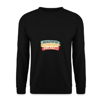 Schöne Sonograph Ultraschalltechniker Geschenk - Unisex Pullover - Schwarz - Vorne - Alina (178cm) & Michal (187cm)