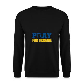 Pray for Ukraine Prayer Person Poison - Unisex Sweatshirt - black - Front - Alina (178cm) & Michal (187cm)