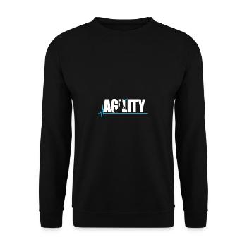 Hund Agility Hunde Training Sport - Unisex Pullover - Schwarz - Vorne - Alina (178cm) & Michal (187cm)