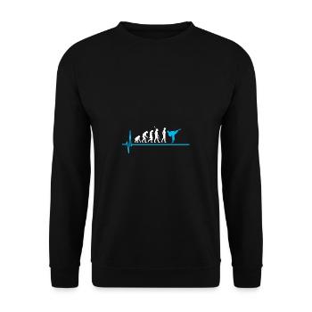 Karate Evolution Kickboxen Herzschlag - Unisex Pullover - Schwarz - Vorne - Alina (178cm) & Michal (187cm)