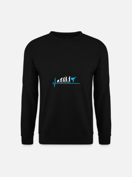Karate Evolution Kampfsport Judo Herzschlag - Unisex Pullover - Schwarz