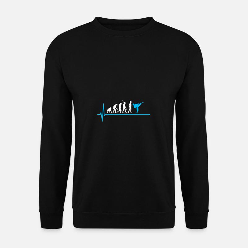 Karate Evolution Kampfsport Judo Herzschlag - Unisex Pullover - Schwarz
