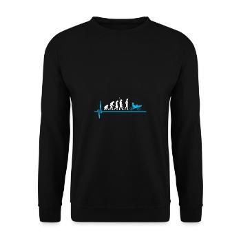 Liegerad Evolution Radfahrer Liegefahrrad - Unisex Pullover - Schwarz - Vorne - Alina (178cm) & Michal (187cm)