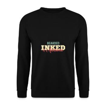 Cadeau stigmatophile à l’encre barbue - Sweat-shirt Unisexe - noir - Devant - Alina (178cm) & Michal (187cm)