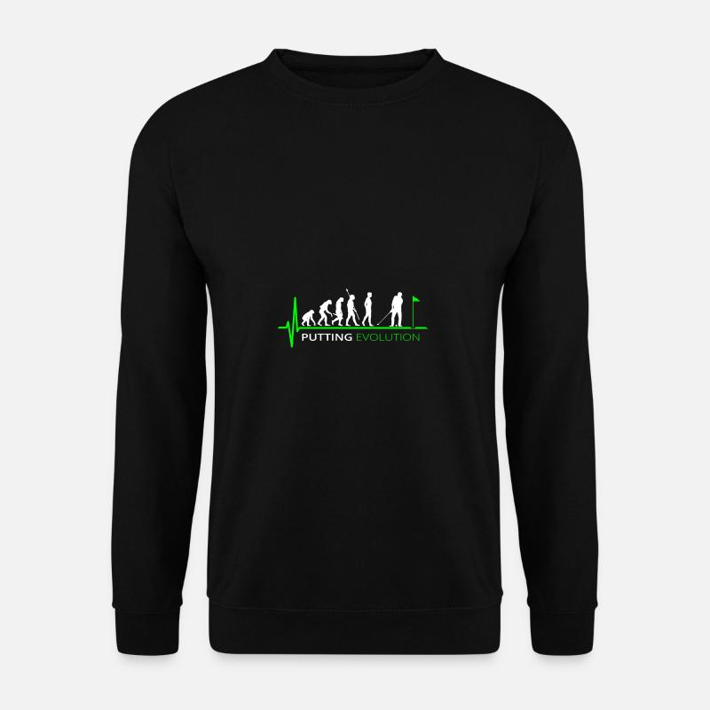 Golf Evolution Golfspieler Putten - Unisex Pullover - Schwarz