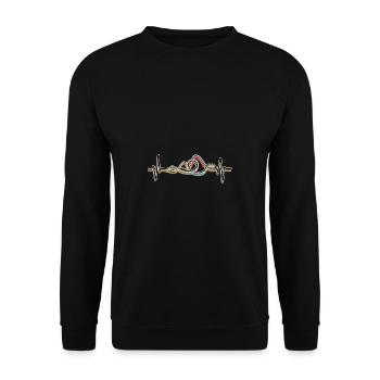 Roller Coaster Amusement Park Vintage Rummel - Unisex Sweatshirt - black - Front - Alina (178cm) & Michal (187cm)