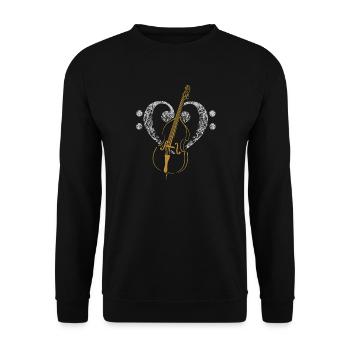 Contrabass - Unisex Sweatshirt - black - Front - Alina (178cm) & Michal (187cm)