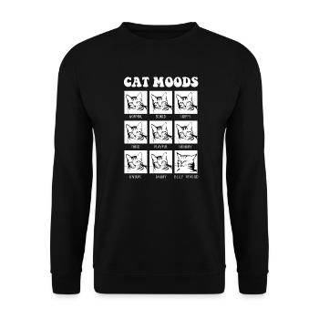 Drôle d’ambiance de chat design de chat pour - Sweat-shirt Unisexe - noir - Devant - Alina (178cm) & Michal (187cm)