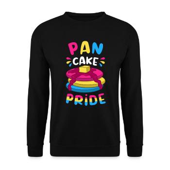 Pan Cake Pride Pansexual / CSD Design - Unisex Sweatshirt - black - Front - Alina (178cm) & Michal (187cm)