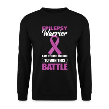 Epilepsy Warrior Epileptologist - Unisex Sweatshirt - black - Front - Alina (178cm) & Michal (187cm)