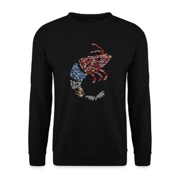 Shoal of crab design for proud crab fans - Unisex Sweatshirt - black - Front - Alina (178cm) & Michal (187cm)