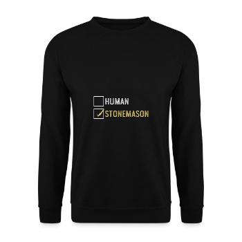 Menschliches stonemason. Tischler Gift - Unisex Pullover - Schwarz - Vorne - Alina (178cm) & Michal (187cm)