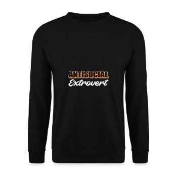 Antisocial Extroverters Friendly Person Poison - Unisex Sweatshirt - black - Front - Alina (178cm) & Michal (187cm)