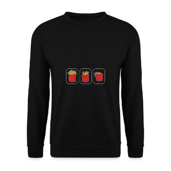 Verlust braten Künstler Geschenk - Unisex Pullover - Schwarz - Vorne - Alina (178cm) & Michal (187cm)