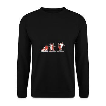 Fox Yoga Professeur de Yoga Poison - Sweat-shirt Unisexe - noir - Devant - Alina (178cm) & Michal (187cm)