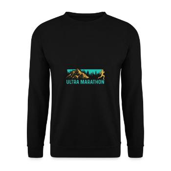 Ultra Marathon Sportler Gift - Unisex Pullover - Schwarz - Vorne - Alina (178cm) & Michal (187cm)
