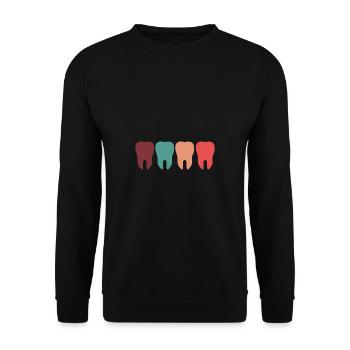 Dent - Sweat-shirt Unisexe - noir - Devant - Alina (178cm) & Michal (187cm)