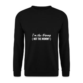 Not the Mama Babysitter Gift - Unisex Sweatshirt - black - Front - Alina (178cm) & Michal (187cm)