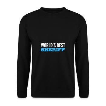 Le meilleur shérif du monde Policier dévoué Ge - Sweat-shirt Unisexe - noir - Devant - Alina (178cm) & Michal (187cm)