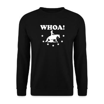 Western Équitation Reining Cavalier Cadeau Amour des chevaux - Sweat-shirt Unisexe - noir - Devant - Alina (178cm) & Michal (187cm)