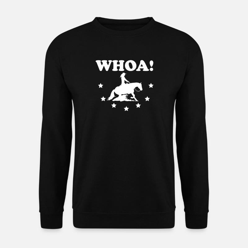 Westernreiten Reining Reiter Pferdeliebe Geschenk - Unisex Pullover - Schwarz