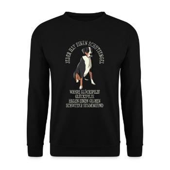 Sennenhund suisse Grand ange gardien - Sweat-shirt Unisexe - noir - Devant - Alina (178cm) & Michal (187cm)