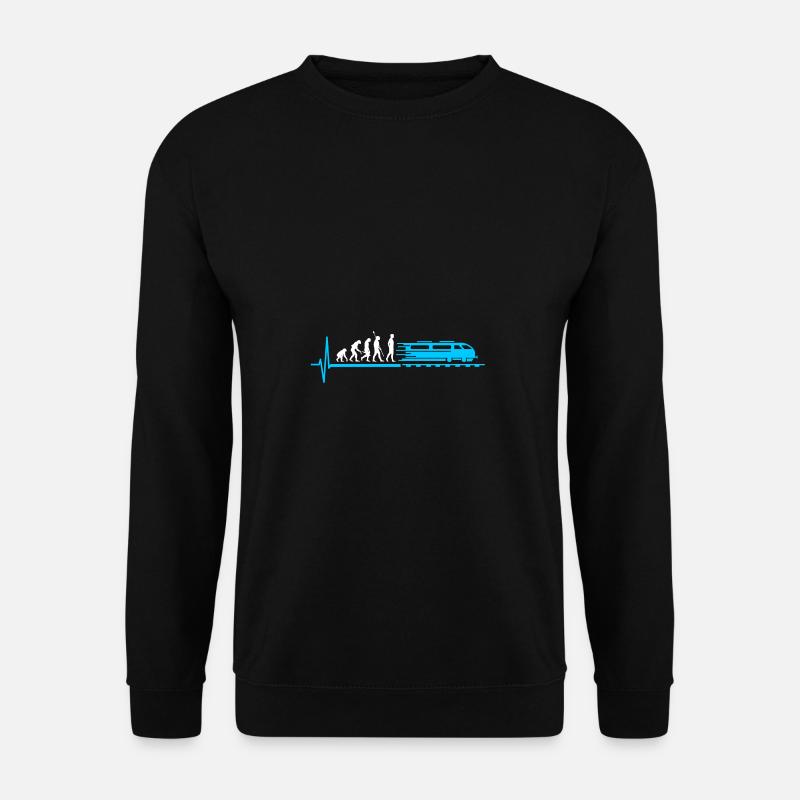 Zug Evolution Eisenbahn - Unisex Pullover - Schwarz