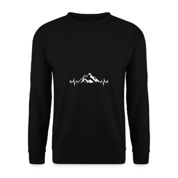 Randonnée Montagnes Montagnes Heartbeat ECG - Sweat-shirt Unisexe - noir - Devant - Alina (178cm) & Michal (187cm)