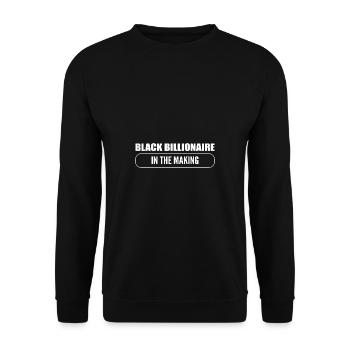 Cadeau de personne visionnaire milliardaire noir - Sweat-shirt Unisexe - noir - Devant - Alina (178cm) & Michal (187cm)