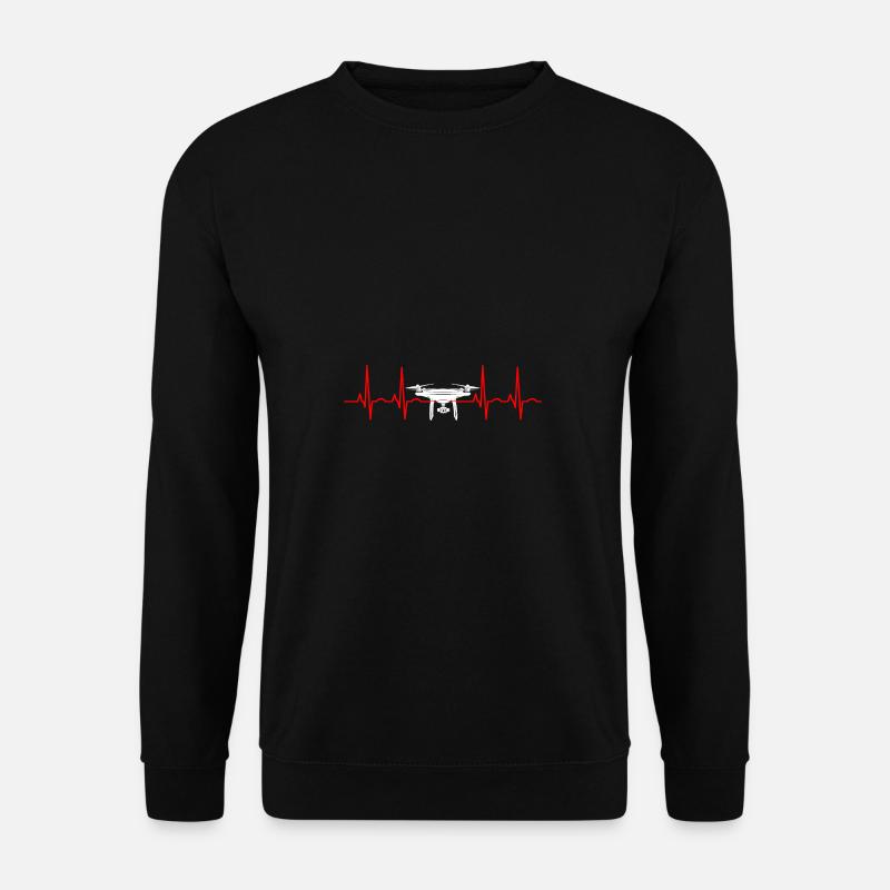 Heartbeat Drone Drones - Unisex Sweatshirt - black