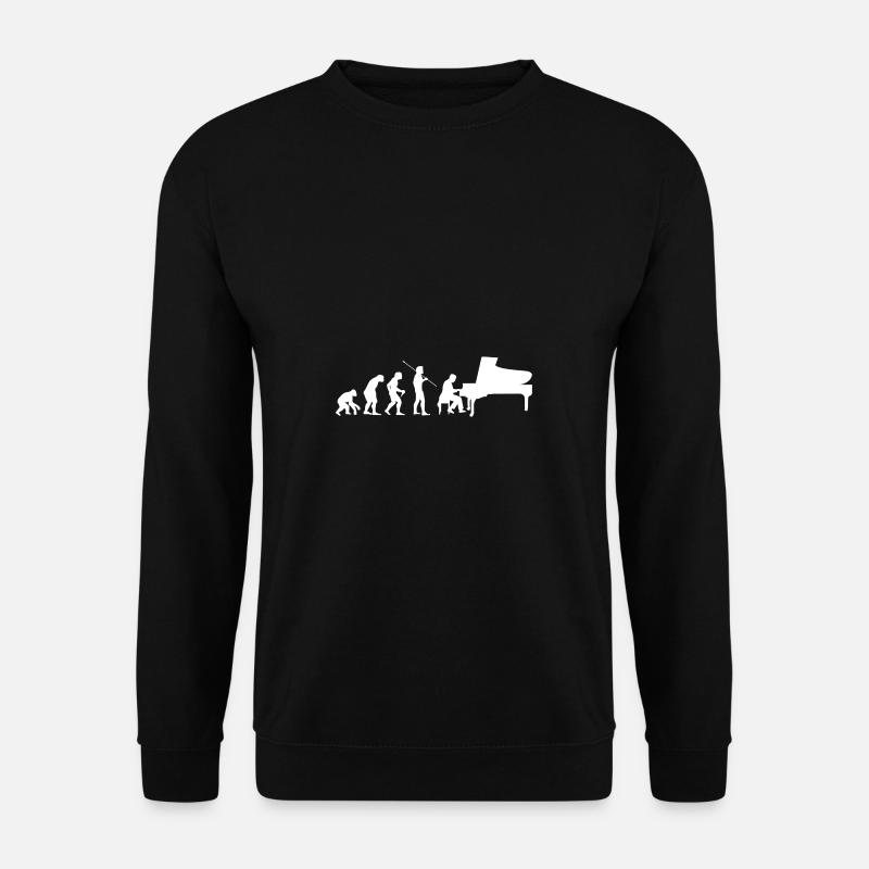 Pianiste Evolution drôle - Sweat-shirt Unisexe - noir