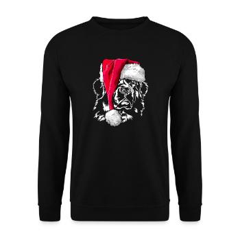 NEWFOUNDLAND - NEWFOUNDLAND Christmas present - Unisex Sweatshirt - black - Front - Alina (178cm) & Michal (187cm)