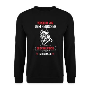 Cane Corso - Unisex Pullover - Schwarz - Vorne - Alina (178cm) & Michal (187cm)