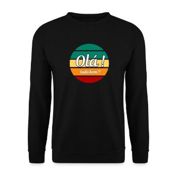 Olà Tudo Bem - Sweat-shirt Unisexe - noir - Devant - Alina (178cm) & Michal (187cm)