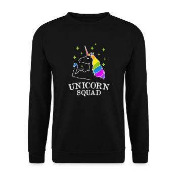 Unicorn Squad - gym fitness - Unisex Sweatshirt - black - Front - Alina (178cm) & Michal (187cm)