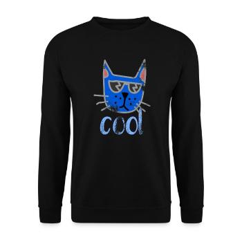 Chat - Sweat-shirt Unisexe - noir - Devant - Alina (178cm) & Michal (187cm)